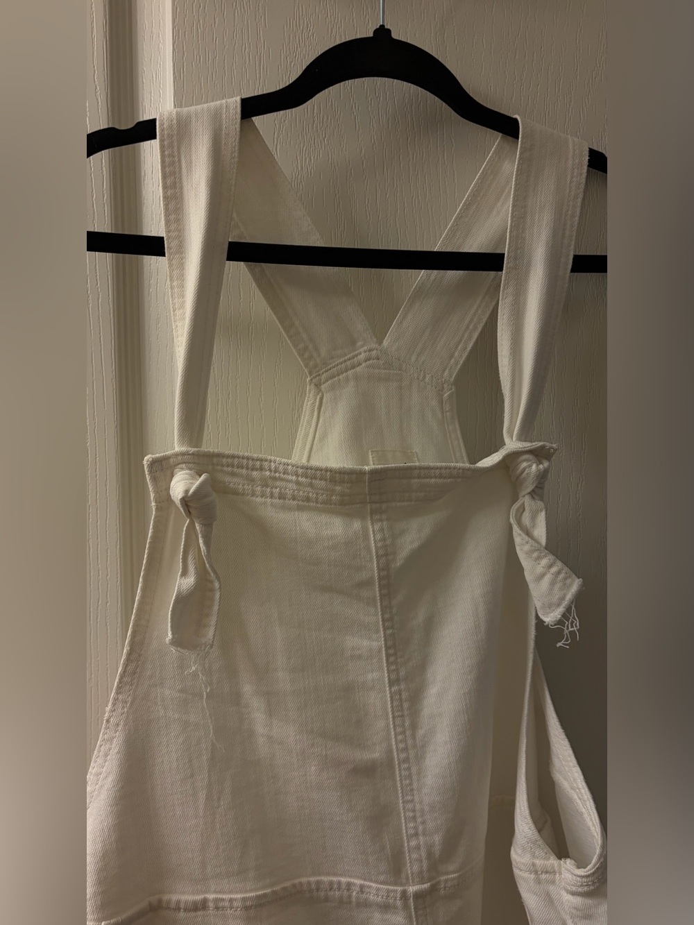 Aerie Denim Shortall Overalls - White, Large - Picture 5 of 10